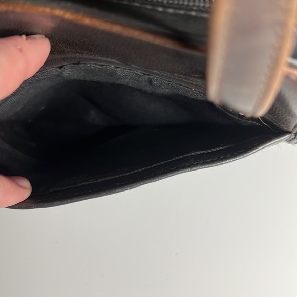 Liz Claiborne Vintage 80’s Crossbody Brown/Black Purse - Picture 3 of 11